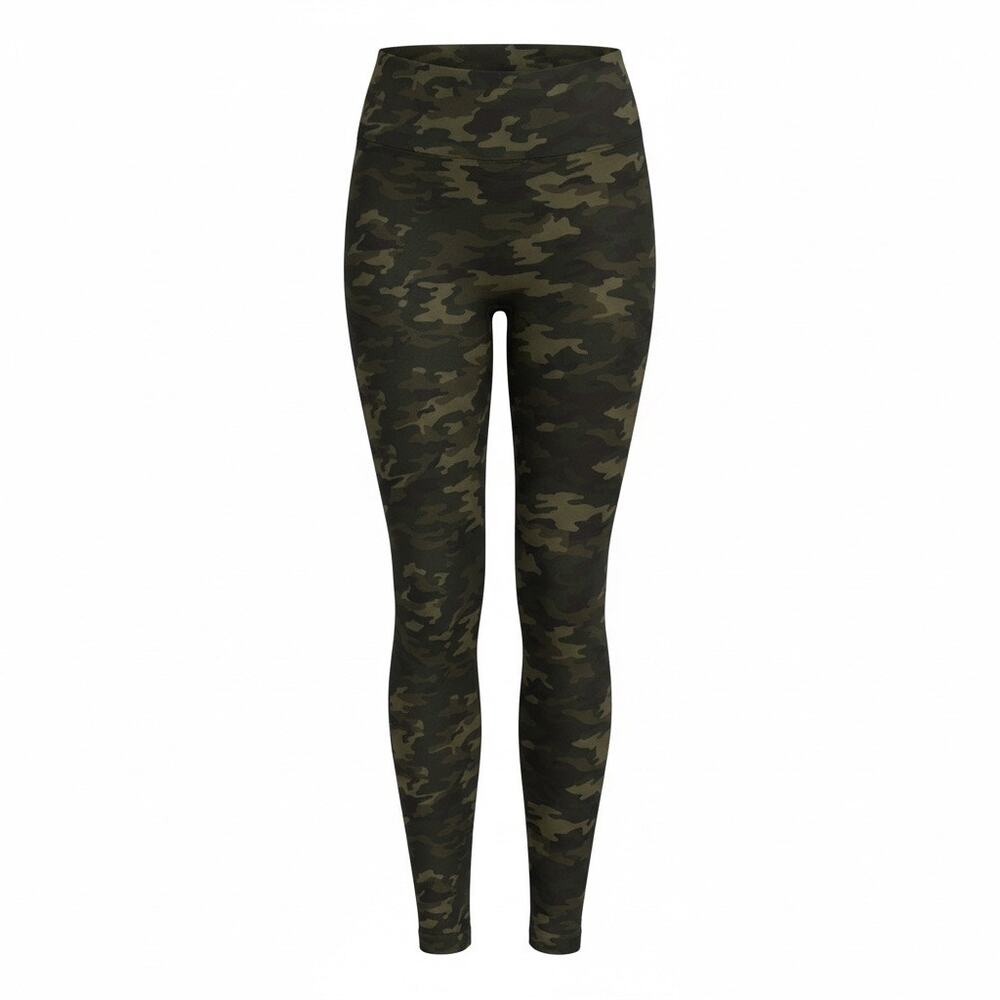 Spanx Green Camouflage Leggings Large